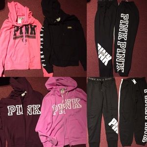 Pink hoodies and jogger bundle